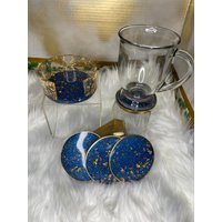 Untersetzer Set/ Untersetzerhalter/ Handarbeit von DreamArtistryInc