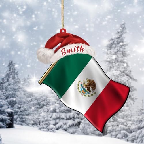 2D Acryl Merry Christmas Nation Flaggen Ornamente, benutzerdefinierte Name Mexiko Flagge Ornamente Dekoration für Weihnachtsbaumkugeln Strumpffüller Hängendes Andenken Weihnachten Neujahr Gedenktag 2D Acryl Merry Christmas Nation Flaggen Ornamente, benutzerdefinierte Name Mexiko Flagge Ornamente Dekoration für Weihnachtsbaumkugeln Strumpffüller Hängendes Andenken Weihnachten Neujahr Gedenktag von DreamAutumn