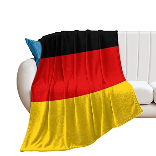 Dicke Überwurfdecken, Deutschland-Flagge, Überwurfdecken, Nationalflaggen, Flanell-Fleece-Decken für Bett, Couch, Sofa, Stuhl, Mikrofaser, warm, gemütlich, flauschig, Plüsch, superweiche Decke für von DreamAutumn