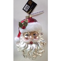 Robert Stanley Glas Weihnachten Ornament Weihnachtsmann Tragen Gläser von DreamCottageAntiques