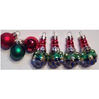 Vintage Glas Weihnachtsschmuck 7Er Set Mini Kugeln Spielzeug Soldaten Vintage Glas Weihnachtsschmuck 7Er Set Mini Kugeln Spielzeug Soldaten von DreamCottageAntiques