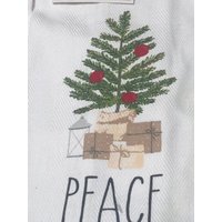 Weihnachtsbaum Peace Muster Küchen Geschirr Geschirrtuch 2Er Set Baumwolle von DreamCottageAntiques