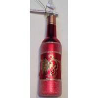 Weihnachtsschmuck Glas Rotweinflasche von DreamCottageAntiques