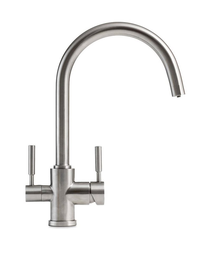 DreamFilters Küchenarmatur Drei-Wege-Wasserhahn aus Edelstahl mit Wasserfilteranschluss Eingebautes System zur Wasserbelebung durch Verwirbelung. von DreamFilters