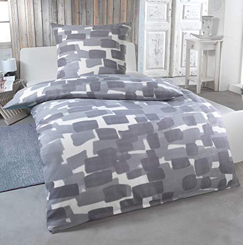 DreamHome Warme Winter Microfaser Thermo Fleece Bettwäsche 135x200 155x220 200x200 Moderne, Größe:135 x 200 cm, Design - Motiv:Design 1 von DreamHome