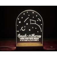 Benutzerdefinierte Nachtlicht Lampe - Personalisierte Koordinaten Paare Geschenke Zum 1. Jahrestag The Night We Met von DreamONstudio27