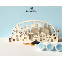 Weihnachtsdorf Diy Geschenk - Bastelsets Für Erwachsene Urlaub Heim Dekor Do It Yourself Kamin Mantel von DreamONstudio27