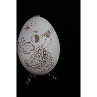 Geschnitzte Eierschale Weihnachtsengel-Hark Der Engel - Weihnachtsgeschenk - Eierkunst -Weihnachtsdekoration-Weihnachtsschmuck-Gänseei-Zierständer von DreamPresents