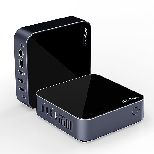 DreamQuest Mini PC vorinstalliert mit OS, Intel 12th Gen N95 (bis zu 3.4GHz) 32GB RAM 1TB M.2 SSD, USB3.2, BT4.2, WiFi 5, 4k HDMI von DreamQuest