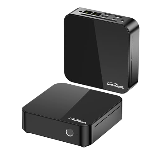 DreamQuest Mini PC Intel N150, 16 GB RAM, 512 GB SSD, 4K-Ausgang, Dual HDMI, Dual LAN, WLAN, BT, Linux (vorinstalliert) von DreamQuest
