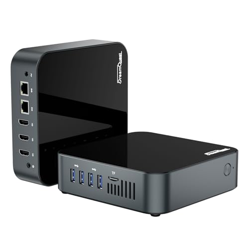 DreamQuest Mini PC Pro Ιntel Alder Lake Ν95(bis zu 3,4 GHz) 16GB DDR4 512GB SSD M.2,W11 Pro Mini Desktop Computer Gigabit Ethernet/WiFi 5/BT5.0/Zwei HDMI 4K UHD Kleiner PC für Büro/Schule von DreamQuest