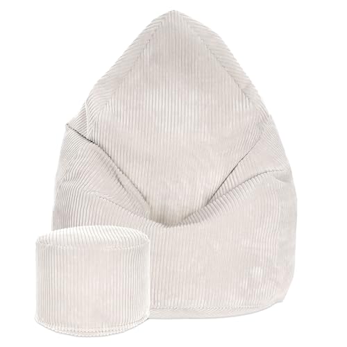 DreamRoots Sitzsack Cord Erwachsener Sitzsäcke Jugendlicher Teenager 80x80x120cm - Sitzsack mit Füllung, Hocker, Lehne und Bezug - Bean Bag Chair - Sitzkissen Boden - Chill Sack DreamRoots Sitzsack Cord Erwachsener Sitzsäcke Jugendlicher Teenager 80x80x120cm - Sitzsack mit Füllung, Hocker, Lehne und Bezug - Bean Bag Chair - Sitzkissen Boden - Chill Sack von DreamRoots