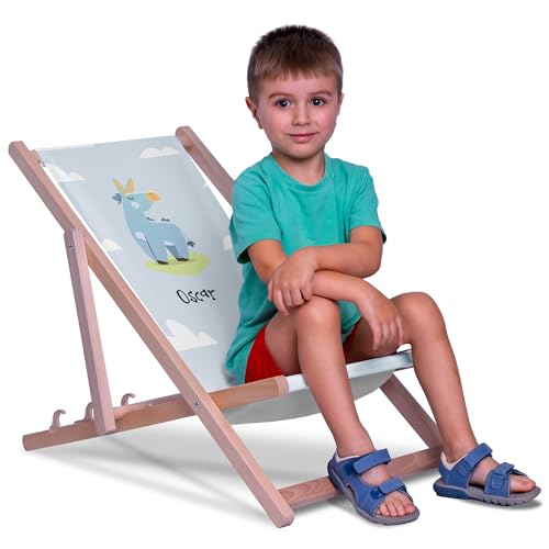 DreamRoots Liegestuhl Kinder Outdoor Personalisiert, Faltbarer Kinderliegestuhl bis 30kg, Waschbarer Bezug aus 100% Polyester, Ideal für Garten, Camping und Strand DreamRoots Liegestuhl Kinder Outdoor Personalisiert, Faltbarer Kinderliegestuhl bis 30kg, Waschbarer Bezug aus 100% Polyester, Ideal für Garten, Camping und Strand von DreamRoots