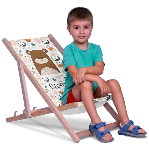 DreamRoots Liegestuhl Kinder Outdoor Personalisiert, Faltbarer Kinderliegestuhl bis 30kg, Waschbarer Bezug aus 100% Polyester, Ideal für Garten, Camping und Strand DreamRoots Liegestuhl Kinder Outdoor Personalisiert, Faltbarer Kinderliegestuhl bis 30kg, Waschbarer Bezug aus 100% Polyester, Ideal für Garten, Camping und Strand von DreamRoots