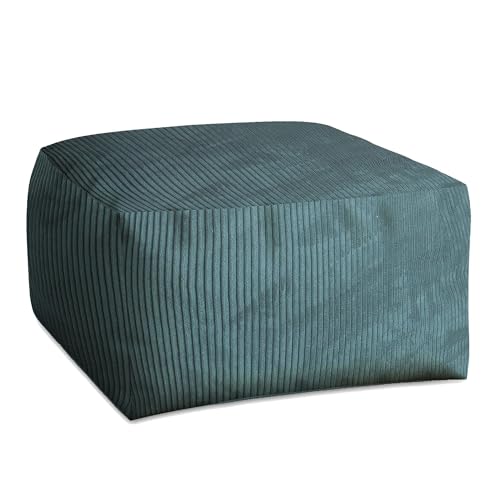 DreamRoots Pouf Hocker Comfort 70x70x40cm - Couch Hocker - Pouf Cord - Hocker Wohnzimmer - Fußhocker Für Sessel - Hocker Sofa - Sitz Poof - Fußablage Hocker - Sessel Hocker - Pouf Sitzsack von DreamRoots