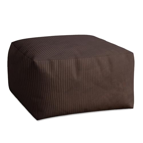 DreamRoots Pouf Hocker Comfort 70x70x40cm - Couch Hocker - Pouf Cord - Hocker Wohnzimmer - Fußhocker Für Sessel - Hocker Sofa - Sitz Poof - Fußablage Hocker - Sessel Hocker - Pouf Sitzsack DreamRoots Pouf Hocker Comfort 70x70x40cm - Couch Hocker - Pouf Cord - Hocker Wohnzimmer - Fußhocker Für Sessel - Hocker Sofa - Sitz Poof - Fußablage Hocker - Sessel Hocker - Pouf Sitzsack von DreamRoots