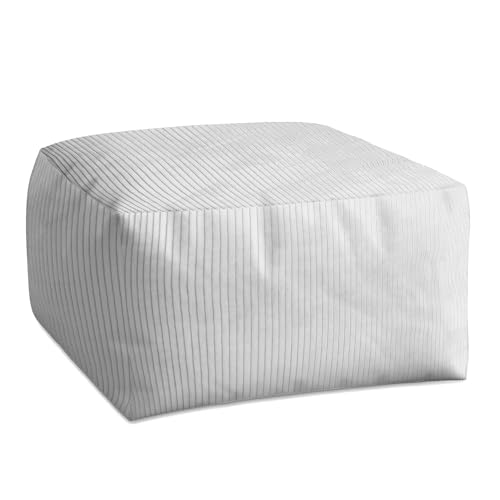 DreamRoots Pouf Hocker Comfort 70x70x40cm - Couch Hocker - Pouf Cord - Hocker Wohnzimmer - Fußhocker Für Sessel - Hocker Sofa - Sitz Poof - Fußablage Hocker - Sessel Hocker - Pouf Sitzsack von DreamRoots