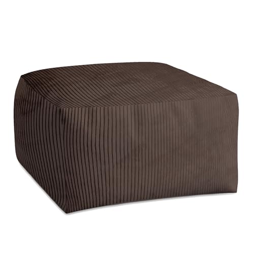 DreamRoots Pouf Hocker Comfort 70x70x40cm - Couch Hocker - Pouf Cord - Hocker Wohnzimmer - Fußhocker Für Sessel - Hocker Sofa - Sitz Poof - Fußablage Hocker - Sessel Hocker - Pouf Sitzsack von DreamRoots