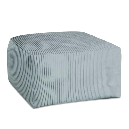 DreamRoots Pouf Hocker Comfort 70x70x40cm - Couch Hocker - Pouf Cord - Hocker Wohnzimmer - Fußhocker Für Sessel - Hocker Sofa - Sitz Poof - Fußablage Hocker - Sessel Hocker - Pouf Sitzsack von DreamRoots