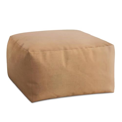 DreamRoots Pouf Hocker Comfort 70x70x40cm - Couch Hocker - Samt Hocker - Hocker Wohnzimmer - Fußhocker Für Sessel - Hocker Sofa - Sitz Poof - Fußablage Hocker - Sessel Hocker - Pouf Sitzsack von DreamRoots