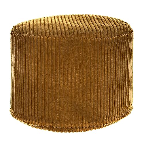 DreamRoots Pouf Hocker - Hocker Rund Cord 35x35x25 cm - Couch Hocker Wohnzimmer - Sitzpouf Rund - Fußhocker Für Sessel - Sitzhocker Rund - Hocker Couch - Hocker Sofa von DreamRoots