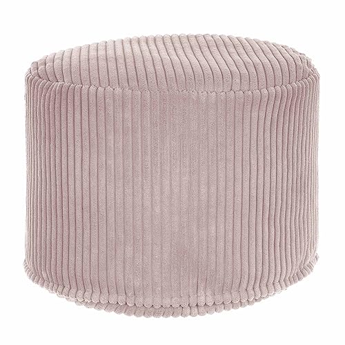 DreamRoots Pouf Hocker - Hocker Rund Cord 35x35x25 cm - Couch Hocker Wohnzimmer - Sitzpouf Rund - Fußhocker Für Sessel - Sitzhocker Rund - Hocker Couch - Hocker Sofa von DreamRoots