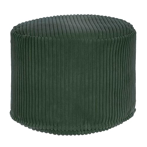 DreamRoots Pouf Hocker - Rund Couch Hocker 35x35x25 cm - Sitzpouf Für Wohnzimmer & Sessel von DreamRoots