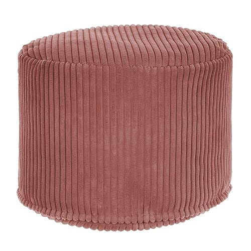 DreamRoots Pouf Hocker - Hocker Rund Cord 35x35x25 cm - Couch Hocker Wohnzimmer - Sitzpouf Rund - Fußhocker Für Sessel - Sitzhocker Rund - Hocker Couch - Hocker Sofa von DreamRoots