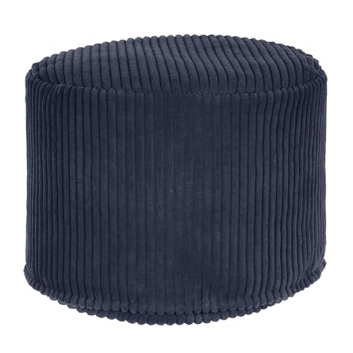 DreamRoots Pouf Hocker - Rund Couch Hocker 50x50x35 cm - Sitzpouf Für Wohnzimmer & Sessel von DreamRoots