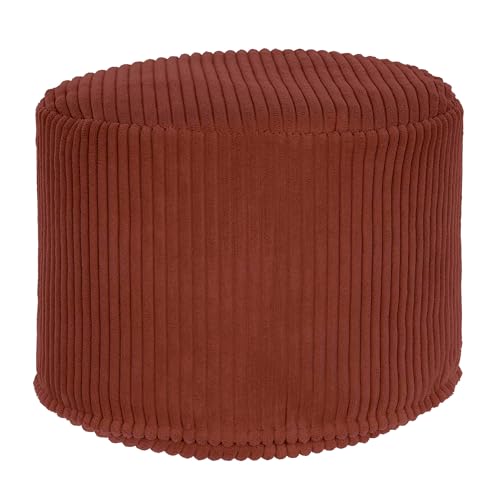 DreamRoots Pouf Hocker - Rund Couch Hocker Wohnzimmer - Sitzpouf 50x50x35 cm - Fuhocker Fr Sessel von DreamRoots