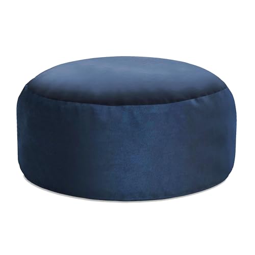 DreamRoots Pouf Hocker Roller 70x70x40cm - Samt Hocker - Sitzkissen Rund - Hocker Wohnzimmer - Fußhocker Für Sessel - Hocker Sofa - Sitz Poof - Fußablage Hocker - Sessel Hocker - Hocker Rund von DreamRoots