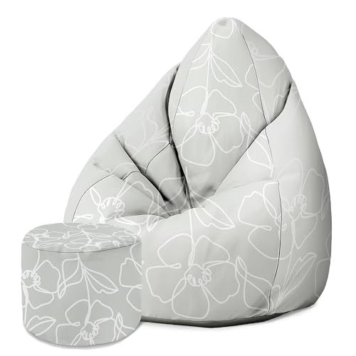 DreamRoots Sitzsack Erwachsene mit Füllung 80x80x120cm - Bean Bag Chair - Sitzsäcke mit Lehne und Hocker und Bezug - Sitzsack Sessel - Chill Sessel Velvet Scandinavian Green DreamRoots Sitzsack Erwachsene mit Füllung 80x80x120cm - Bean Bag Chair - Sitzsäcke mit Lehne und Hocker und Bezug - Sitzsack Sessel - Chill Sessel Velvet Scandinavian Green von DreamRoots