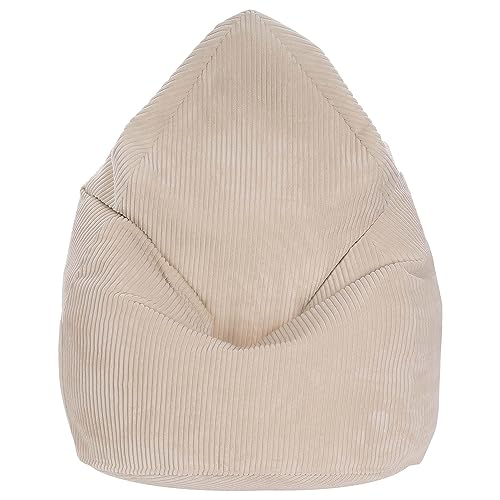 DreamRoots Sitzsack Kinder 70x70x105cm - Sitzsack Cord - Bean Bag Chair - Sitzsack mit Füllung,Lehne und Bezug - Kinder Sitzsäcke Mädchen Jungen von DreamRoots