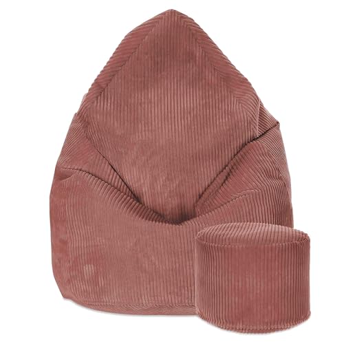 DreamRoots Sitzsack Cord Kinder Sitzsäcke Mädchen Jungen 70x70x105cm - Sitzsack mit Füllung, Hocker, Lehne und Bezug - Bean Bag Chair - Sitzkissen Boden - Chill Sack DreamRoots Sitzsack Cord Kinder Sitzsäcke Mädchen Jungen 70x70x105cm - Sitzsack mit Füllung, Hocker, Lehne und Bezug - Bean Bag Chair - Sitzkissen Boden - Chill Sack von DreamRoots