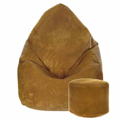 DreamRoots Sitzsack Cord Kinder Sitzsäcke Mädchen Jungen 70x70x105cm - Sitzsack mit Füllung, Hocker, Lehne und Bezug - Bean Bag Chair - Sitzkissen Boden - Chill Sack DreamRoots Sitzsack Cord Kinder Sitzsäcke Mädchen Jungen 70x70x105cm - Sitzsack mit Füllung, Hocker, Lehne und Bezug - Bean Bag Chair - Sitzkissen Boden - Chill Sack von DreamRoots
