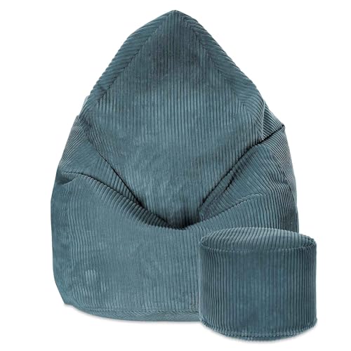 DreamRoots Sitzsack Cord Kinder Sitzsäcke Mädchen Jungen 70x70x105cm - Sitzsack mit Füllung, Hocker, Lehne und Bezug - Bean Bag Chair - Sitzkissen Boden - Chill Sack DreamRoots Sitzsack Cord Kinder Sitzsäcke Mädchen Jungen 70x70x105cm - Sitzsack mit Füllung, Hocker, Lehne und Bezug - Bean Bag Chair - Sitzkissen Boden - Chill Sack von DreamRoots