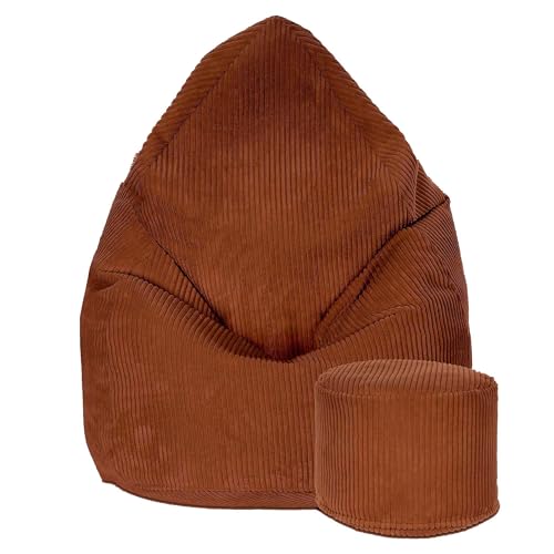 DreamRoots Sitzsack Cord Kinder Sitzsäcke Mädchen Jungen 70x70x105cm - Sitzsack mit Füllung, Hocker, Lehne und Bezug - Bean Bag Chair - Sitzkissen Boden - Chill Sack DreamRoots Sitzsack Cord Kinder Sitzsäcke Mädchen Jungen 70x70x105cm - Sitzsack mit Füllung, Hocker, Lehne und Bezug - Bean Bag Chair - Sitzkissen Boden - Chill Sack von DreamRoots