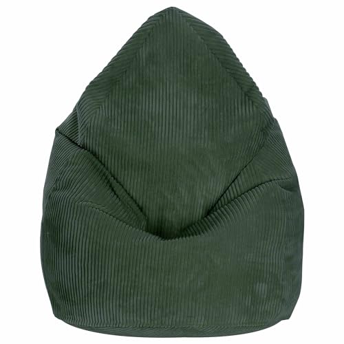 DreamRoots Sitzsack Kinder 80x80x120cm - Sitzsack Cord - Bean Bag Chair - Sitzsack mit Füllung,Lehne und Bezug - Kinder Sitzsäcke Mädchen Jungen von DreamRoots