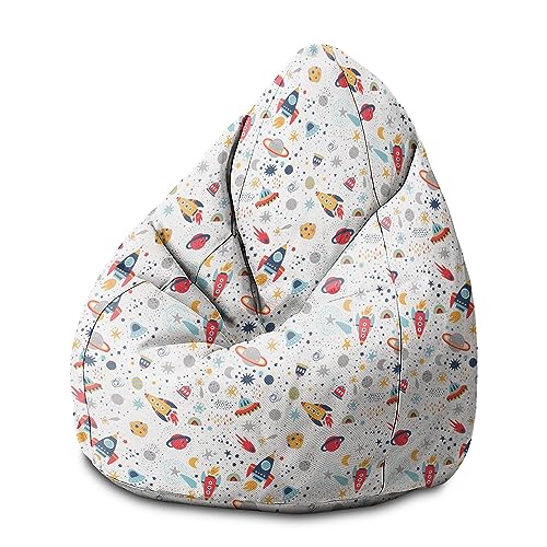 DreamRoots Sitzsack Kinder mit füllung - Bodenkissen Kinder Sitzsack - Kinderzimmer 80 x 80 x 120 cm - Bean Bag Kinder - Bubibag - Kindersitzsack - Sitzkissen Boden von DreamRoots