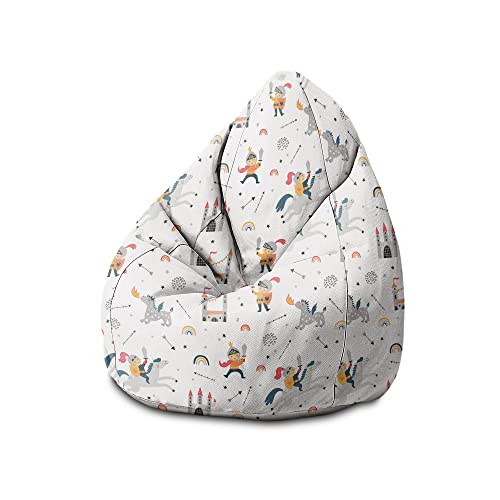 DreamRoots Sitzsack Kinder mit füllung - Bodenkissen Kinder Sitzsack - Sitzsack Kinderzimmer 70 x 70 x 105 cm - Bean Bag Kinder - Bubibag Sitzsack - Kindersitzsack - Sitzkissen Boden Kinder 2 von DreamRoots