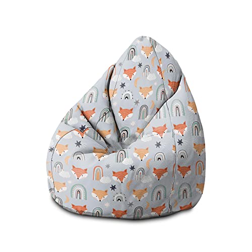 DreamRoots Sitzsack Kinder mit füllung - Bodenkissen Kinder Sitzsack - Sitzsack Kinderzimmer 70 x 70 x 105 cm - Bean Bag Kinder - Bubibag Sitzsack - Kindersitzsack - Sitzkissen Boden Kinder 1 von DreamRoots