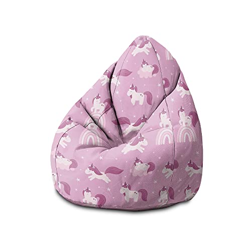 DreamRoots Sitzsack Kinder mit füllung - Bodenkissen Kinder Sitzsack - Sitzsack Kinderzimmer 70 x 70 x 105 cm - Bean Bag Kinder - Bubibag Sitzsack - Kindersitzsack - Sitzkissen Boden Kinder 2 von DreamRoots