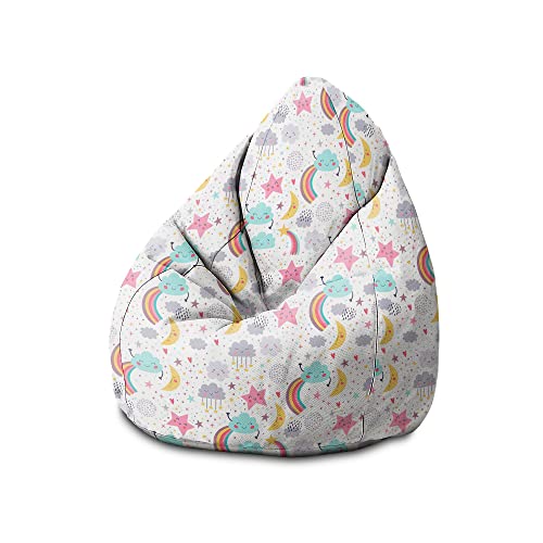 DreamRoots Sitzsack Kinder mit füllung - Bodenkissen Kinder Sitzsack - Kinderzimmer 70 x 70 x 105 cm - Bean Bag Kinder - Bubibag - Kindersitzsack - Sitzkissen Boden DreamRoots Sitzsack Kinder mit füllung - Bodenkissen Kinder Sitzsack - Kinderzimmer 70 x 70 x 105 cm - Bean Bag Kinder - Bubibag - Kindersitzsack - Sitzkissen Boden von DreamRoots