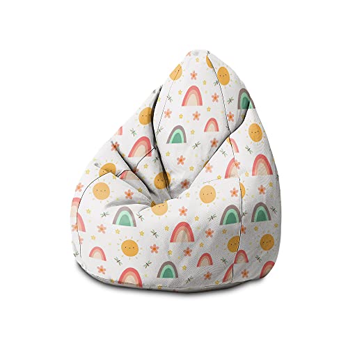 DreamRoots Sitzsack Kinder mit füllung - Bodenkissen Kinder Sitzsack - Sitzsack Kinderzimmer 70 x 70 x 105 cm - Bean Bag Kinder - Bubibag Sitzsack - Kindersitzsack - Sitzkissen Boden Kinder 2 von DreamRoots