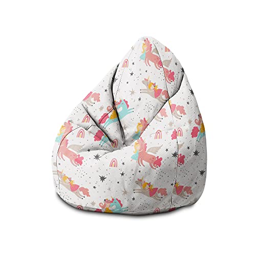 DreamRoots Sitzsack Kinder mit füllung - Bodenkissen Kinder Sitzsack - Sitzsack Kinderzimmer 70 x 70 x 105 cm - Bean Bag Kinder - Bubibag Sitzsack - Kindersitzsack - Sitzkissen Boden Kinder 2 von DreamRoots