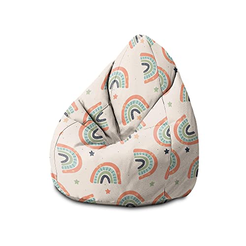 DreamRoots Sitzsack Kinder mit füllung - Bodenkissen Kinder Sitzsack - Sitzsack Kinderzimmer 70 x 70 x 105 cm - Bean Bag Kinder - Bubibag Sitzsack - Kindersitzsack - Sitzkissen Boden Kinder 2 von DreamRoots