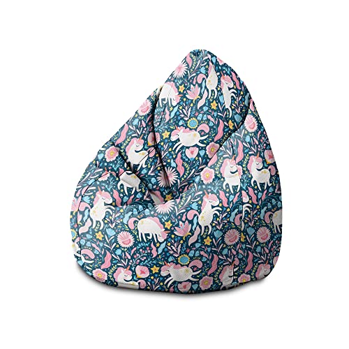 DreamRoots Sitzsack Kinder mit füllung - Bodenkissen Kinder Sitzsack - Sitzsack Kinderzimmer 70 x 70 x 105 cm - Bean Bag Kinder - Bubibag Sitzsack - Kindersitzsack - Sitzkissen Boden Kinder 2 von DreamRoots