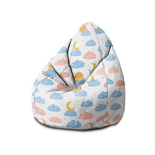 DreamRoots Sitzsack Kinder mit füllung - Bodenkissen Kinder Sitzsack - Sitzsack Kinderzimmer 70 x 70 x 105 cm - Bean Bag Kinder - Bubibag Sitzsack - Kindersitzsack - Sitzkissen Boden Kinder 2 von DreamRoots