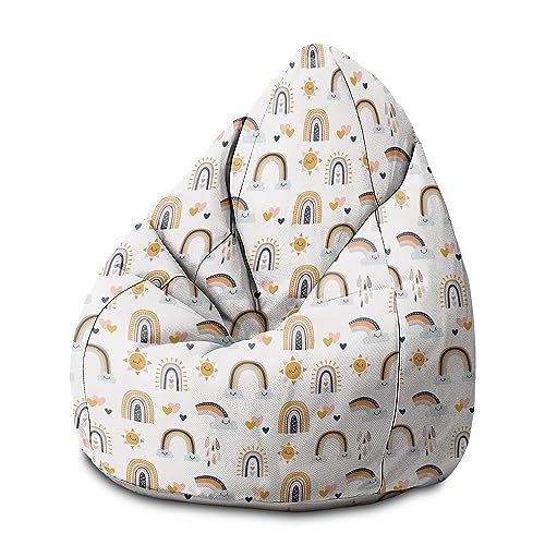 DreamRoots Sitzsack Kinder mit füllung - Bodenkissen Kinder Sitzsack - Sitzsack Kinderzimmer 80x80x120cm - Bean Bag Kinder - Bubibag Sitzsack - Kindersitzsack - Sitzkissen Boden Kinder 1 von DreamRoots