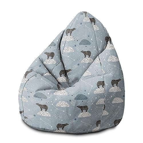 DreamRoots Sitzsack Kinder mit füllung - Bodenkissen Kinder Sitzsack - Sitzsack Kinderzimmer 80x80x120cm - Bean Bag Kinder - Bubibag Sitzsack - Kindersitzsack - Sitzkissen Boden Kinder 1 von DreamRoots